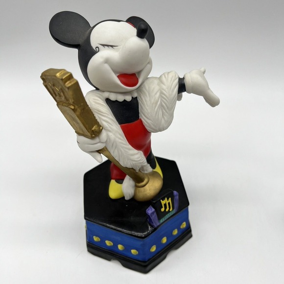 Disney Minnie Mouse Musical Box‎ Playing In The Mood Figurine Enesco